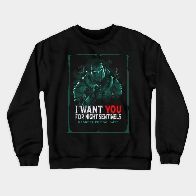 Join the Night Sentinels Crewneck Sweatshirt by WOVENPIXLS